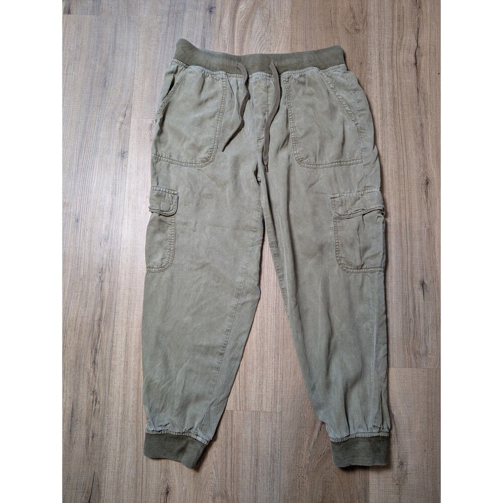 American Eagle Size M Short Lyocell Cargo Joggers Olive Green Utility Pants Soft
